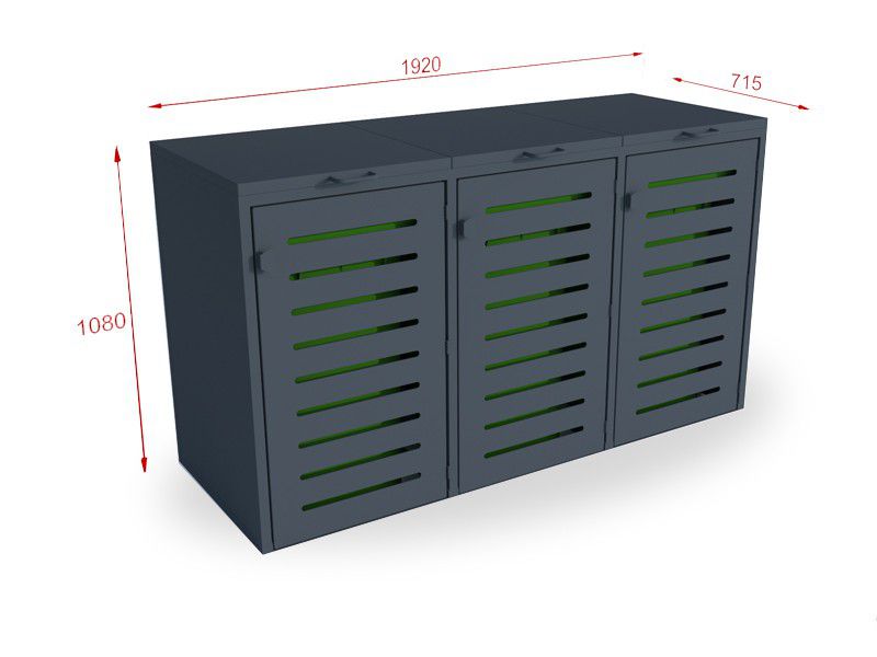 Zabudowa do pojemników na odpadki V 3x120l