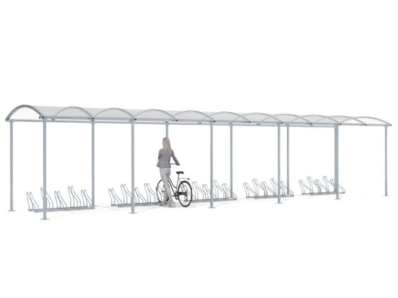 Wiata rowerowa "Zorza" niezabudowana na 25 rowerów / 1050cm