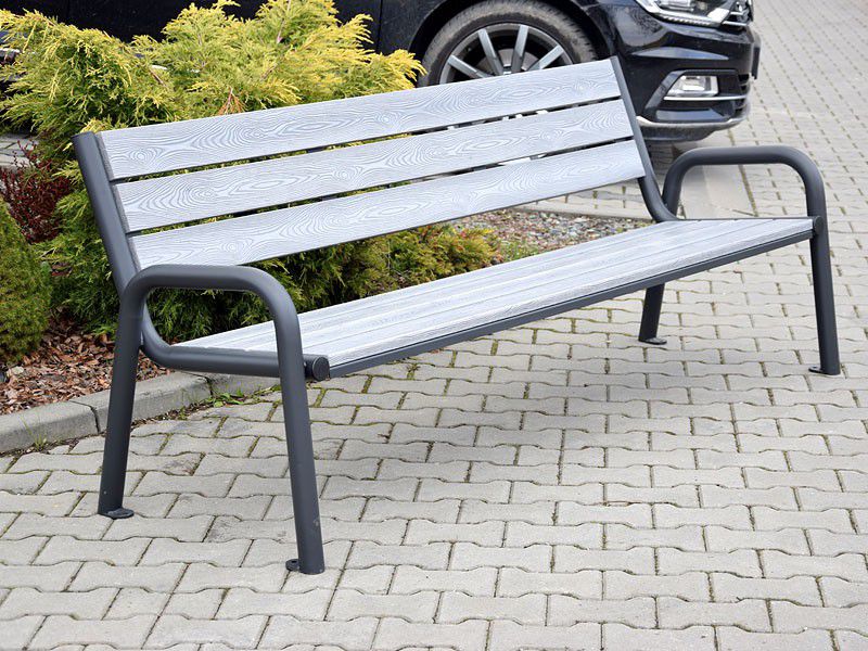 Ławka miejsko - ogrodowa Promyk II z listwami polimerowymi