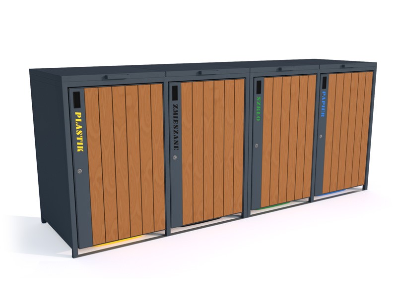 Zabudowa do pojemników na odpadki I 4x120l