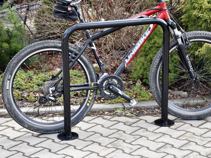 Stojak U-15 owalny z powłoką termoplastyczną chroniącą ramę roweru