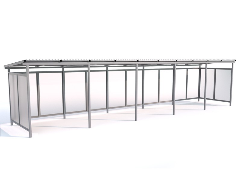 Wiata rowerowa "Zorza III" zabudowana na 25 rowerów / 1050cm