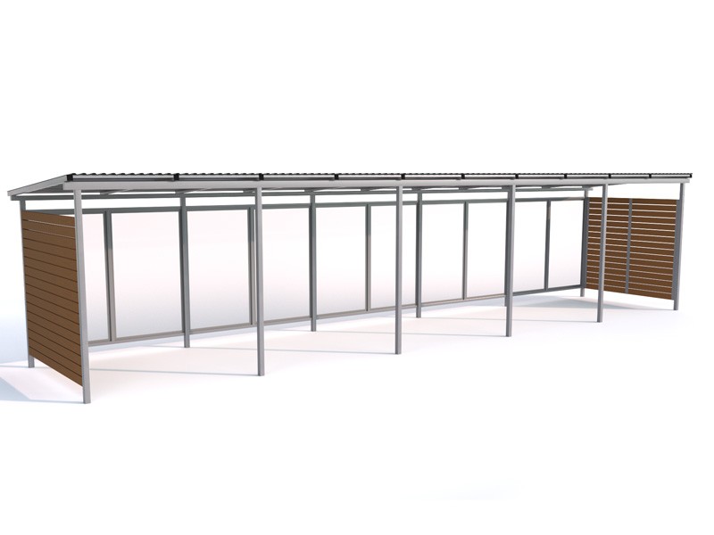 Wiata rowerowa "Zorza III" zabudowana na 25 rowerów / 1050cm