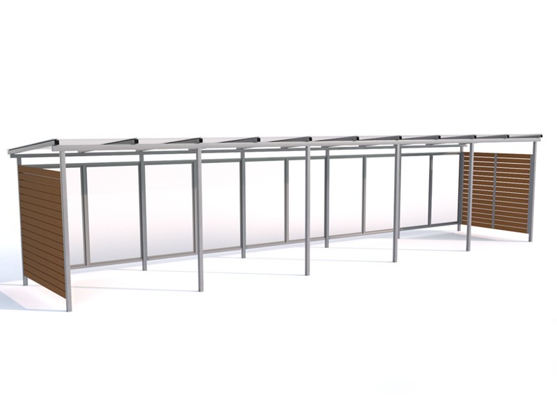 Wiata rowerowa "Zorza II" zabudowana na 25 rowerów / 1050cm
