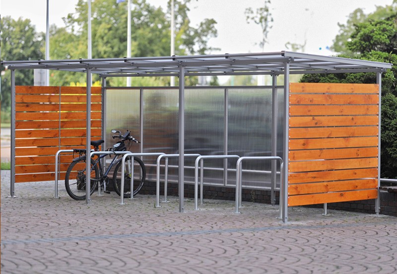 Wiata rowerowa "Zorza II" zabudowana na 25 rowerów / 1050cm