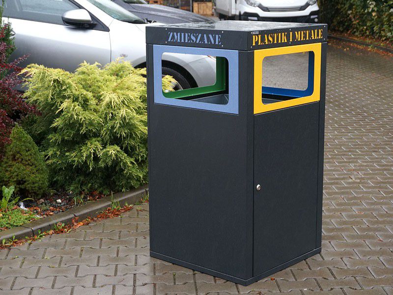 Kosz do segregacji Cube VII 4x80l 4 komorowy
