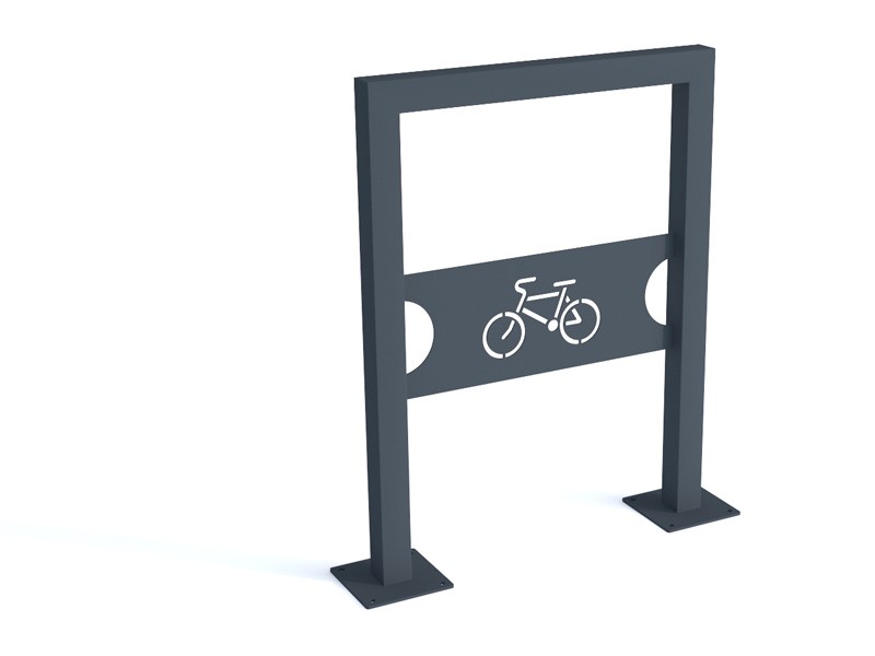 Stojak rowerowy U-29 z tablicą poziomą