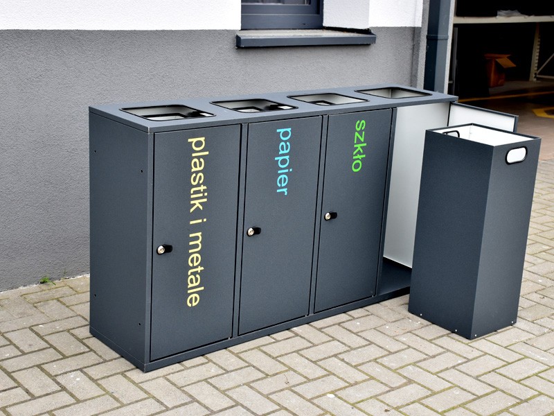 Kosz do segregacji Satis IV eko 4x80l