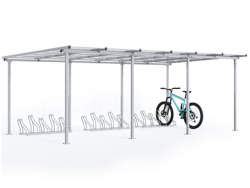 Wiata rowerowa "Zorza II" niezabudowana na 15 rowerów / 630cm