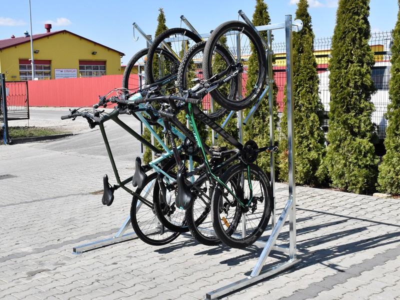 Wieszak na rowery Kaktus-6 premium (6 stanowisk) na konstrukcji