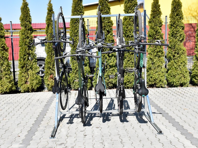 Wieszak na rowery Kaktus-6 premium (6 stanowisk) na konstrukcji