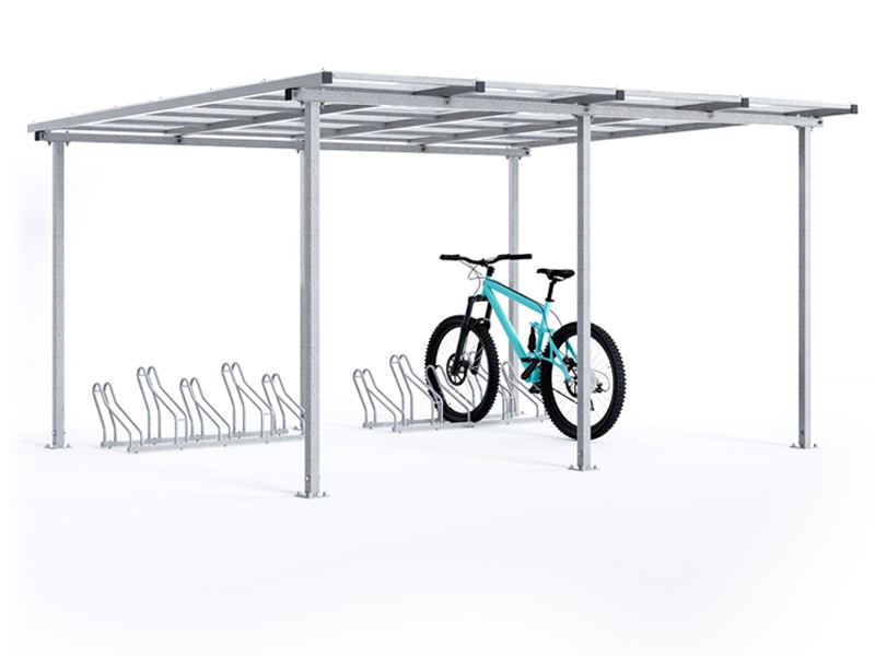 Wiata rowerowa "Zorza II" niezabudowana na 10 rowerów / 420cm