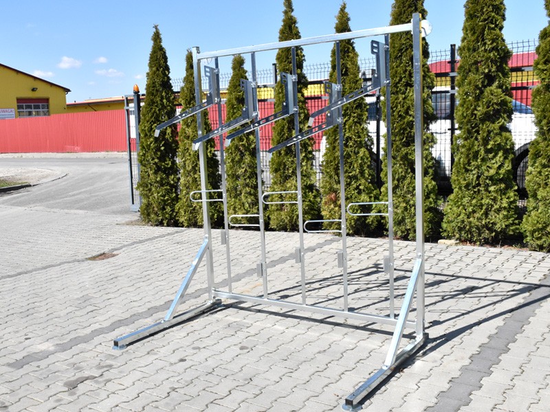 Wieszak na rowery Flex - 6 (6 stanowisk) na konstrukcji