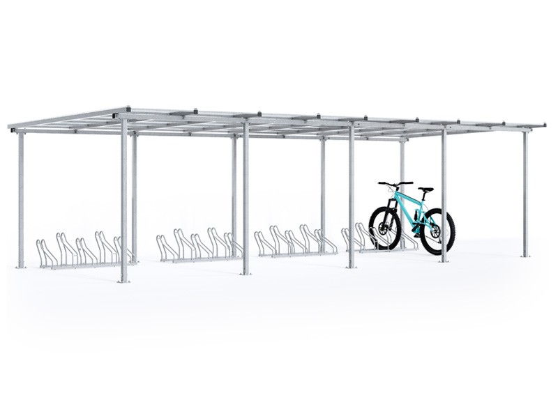 Wiata rowerowa "Zorza II" niezabudowana na 20 rowerów / 840cm