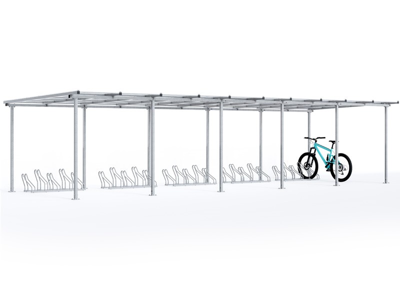 Wiata rowerowa "Zorza II" niezabudowana na 25 rowerów / 1050cm