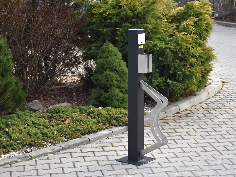Stojak na 1 rower "Orion" ze stacją ładowania rowerów elektrycznych - OUTLET
