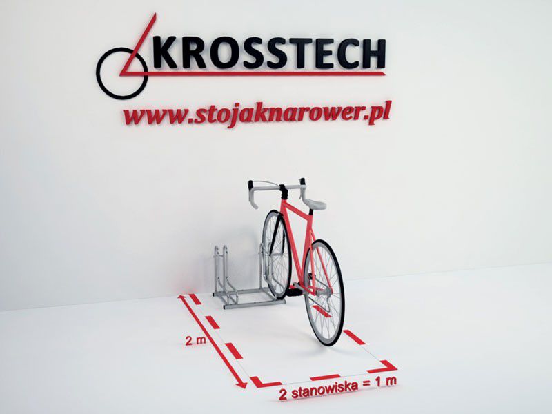 Fahrradständer Elsa, 2 Stellplätze, Edelstahl – Foto 4