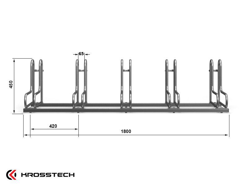 Elsa Stainless Steel Bike Rack, 5 Spaces – photo 10