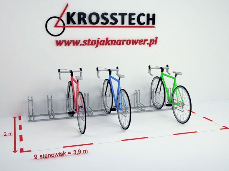 Fahrradständer Elsa, 9 Stellplätze, Edelstahl – Foto 6