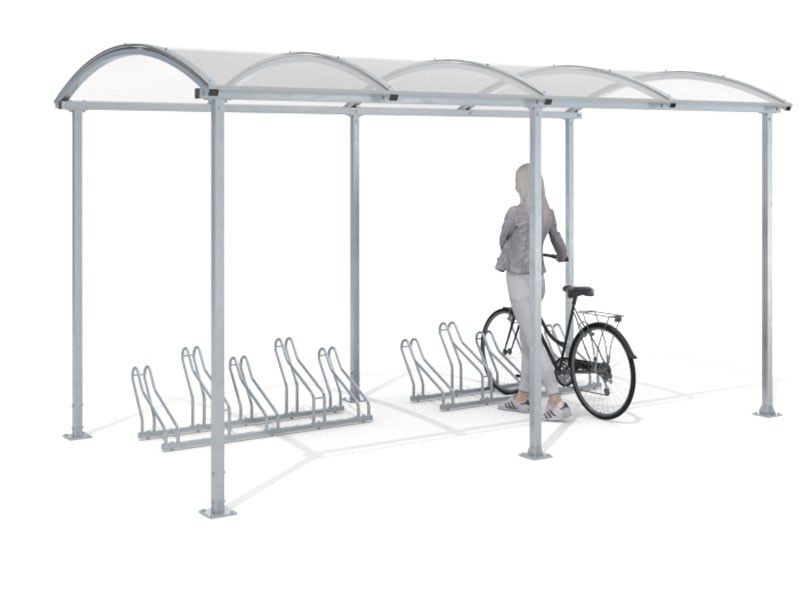 Liza Covered Bike Shelter, 10 Spaces, 420 cm