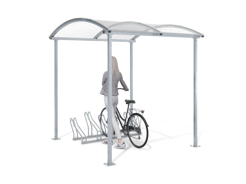 Liza Covered Bike Shelter, 5 Spaces, 210 cm