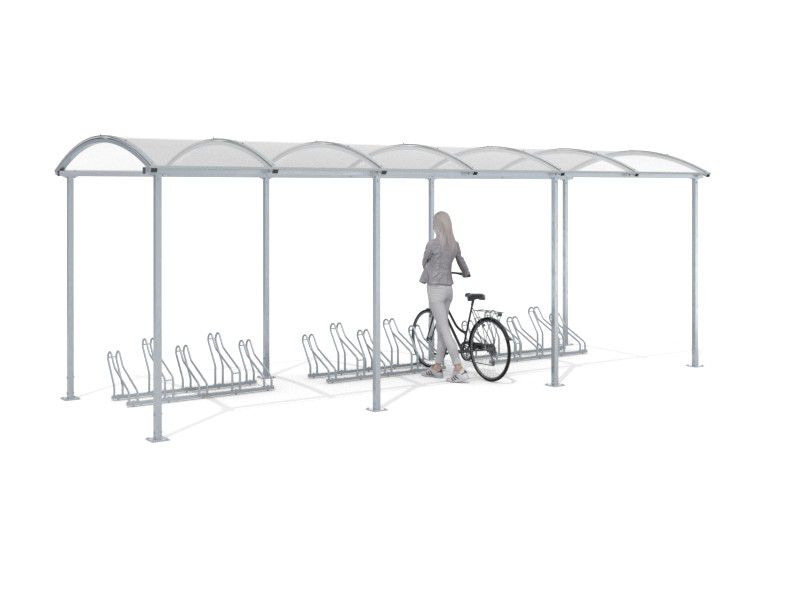 Liza Covered Bike Shelter, 15 Spaces, 630 cm – photo 5