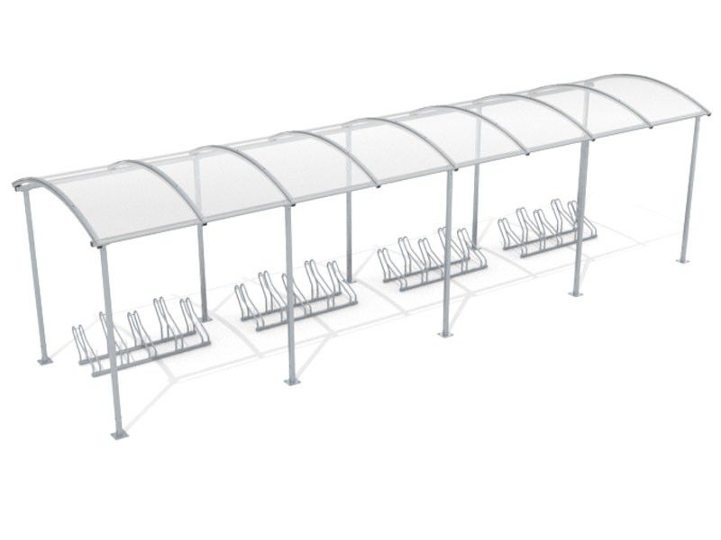 Liza Covered Bike Shelter, 20 Spaces, 840 cm
