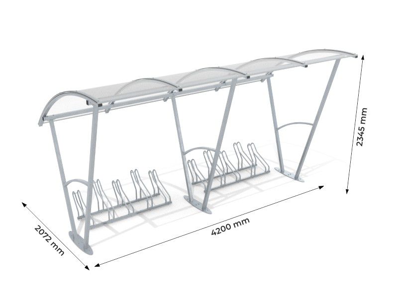 Damien Covered Bike Shelter, 10 Spaces, 420 cm – photo 6