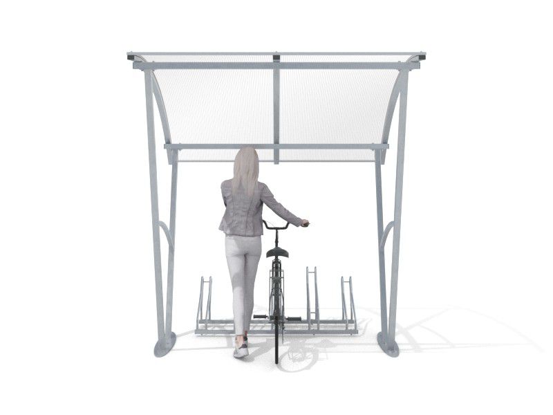 Damien covered bike shelter, 5 spaces, 210 cm – photo 5