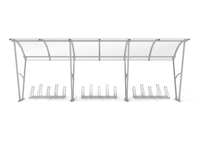 Damien covered bike shelter, 15 spaces, 630 cm – photo 4