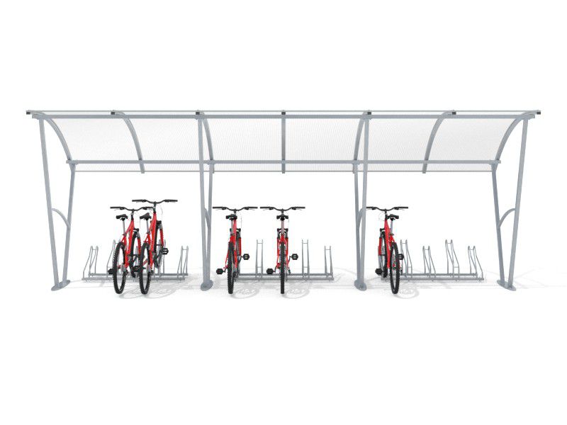 Damien covered bike shelter, 15 spaces, 630 cm – photo 6