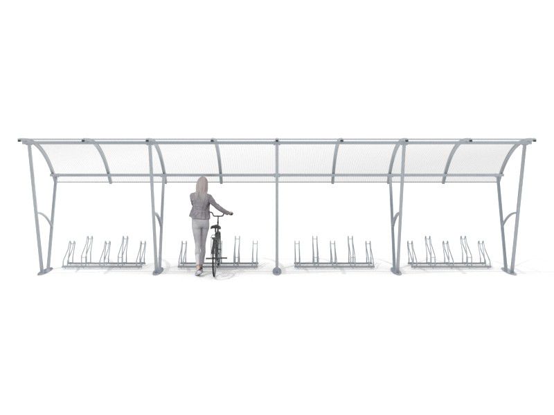 Damien covered bike shelter, 20 spaces, 840 cm – photo 5