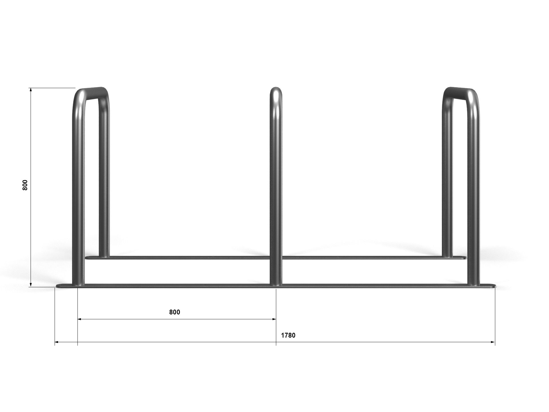 Charles modular bike rack, 6 spaces – photo 8