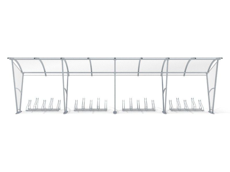 Damien Bike Shelter with Side Panels, 20 Spaces, 840 cm – photo 4