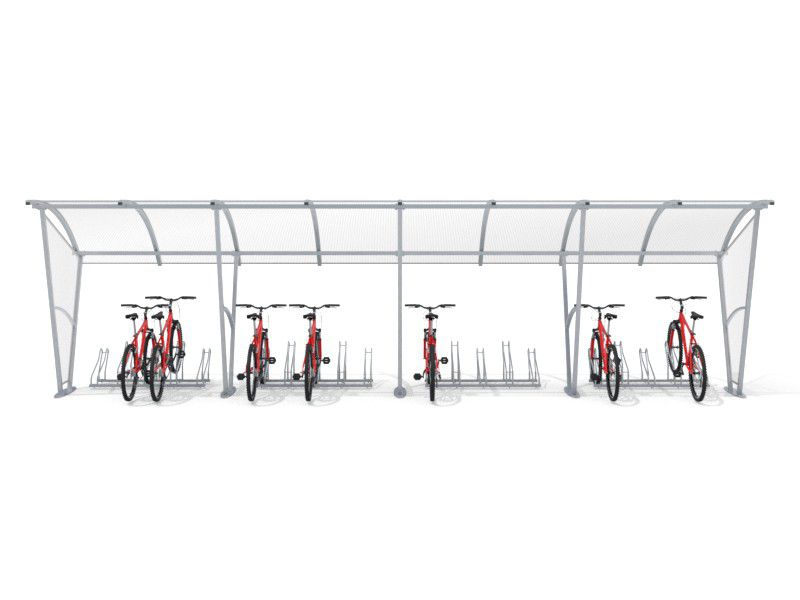 Damien Bike Shelter with Side Panels, 20 Spaces, 840 cm – photo 5