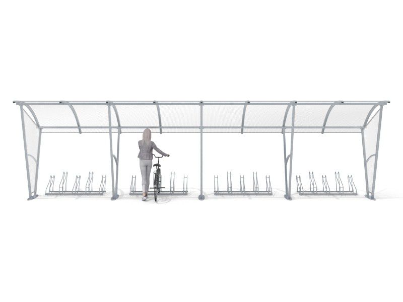 Damien Bike Shelter with Side Panels, 20 Spaces, 840 cm – photo 6