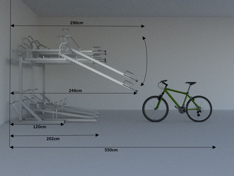 Beatriz Two-Tier Bike Rack for Bike Stores, 12 Spaces – photo 12