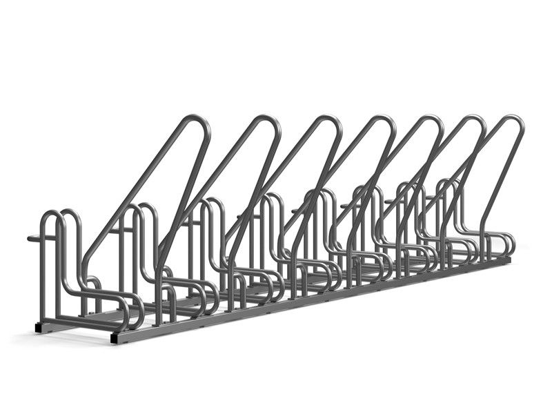 Marcus Bike Rack, 8 Spaces, with Rail