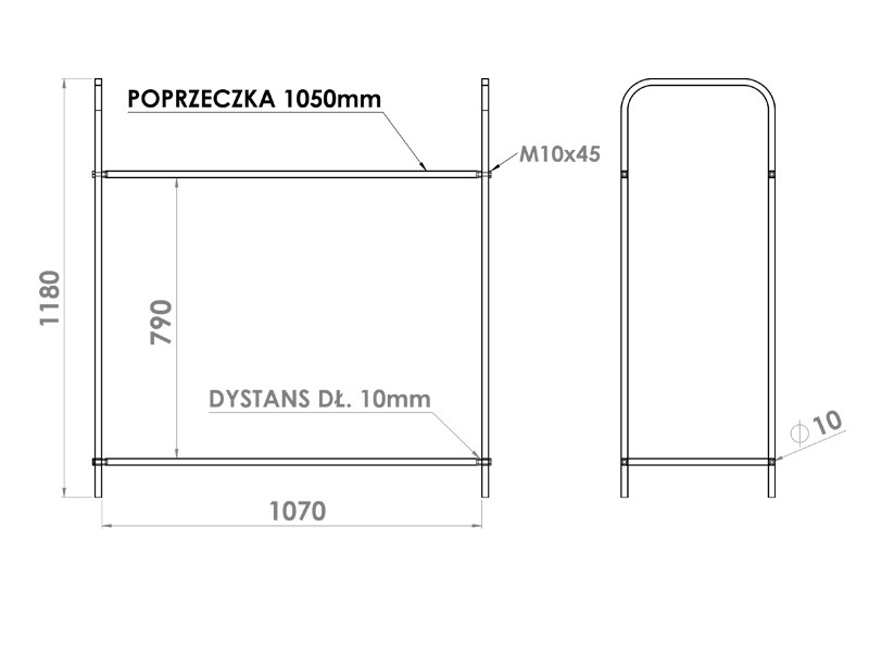 Bronisław Tyre Rack for 8 Wheels, Galvanised – photo 4