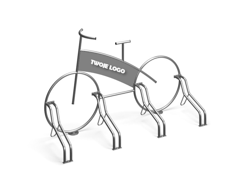 Jasmin 4-Space Bike Rack with Laser-Cut Design