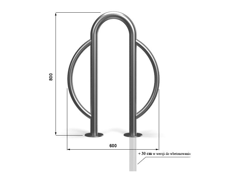 Hannah Stainless Steel Bike Rack, 2 Spaces – photo 7