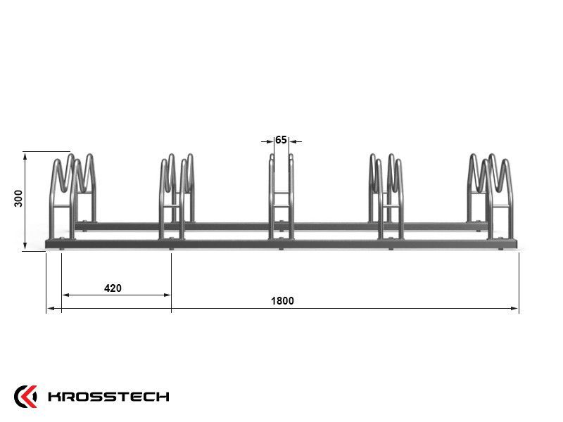 Karl Stainless Steel Bike Rack, 5 Spaces – photo 10