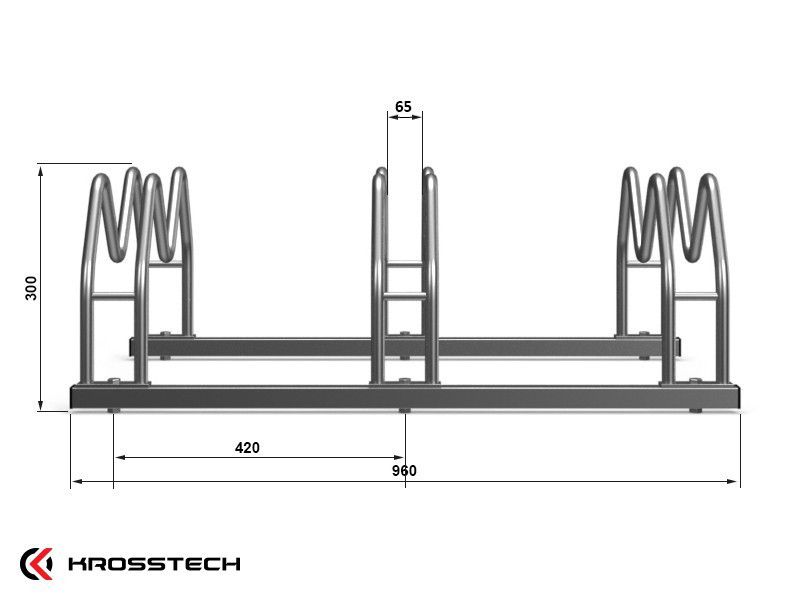 Karl Stainless Steel Bike Rack, 3 Spaces – photo 10