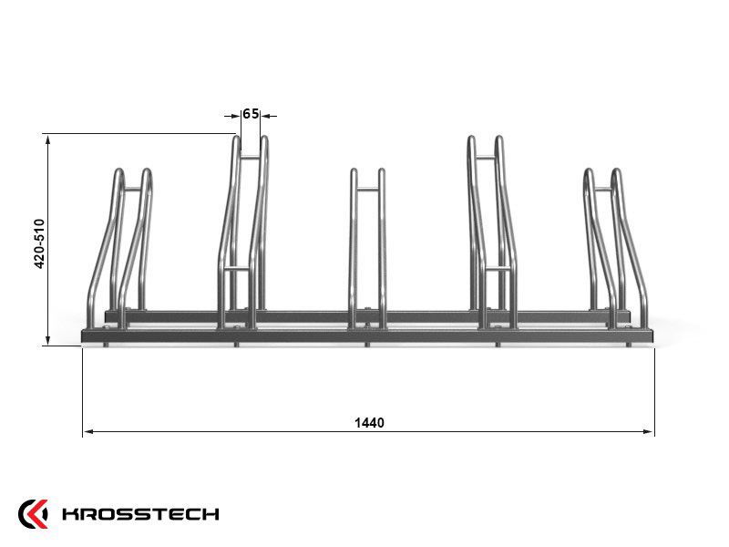Kasper 5-Space Stainless Steel Bike Rack – photo 11
