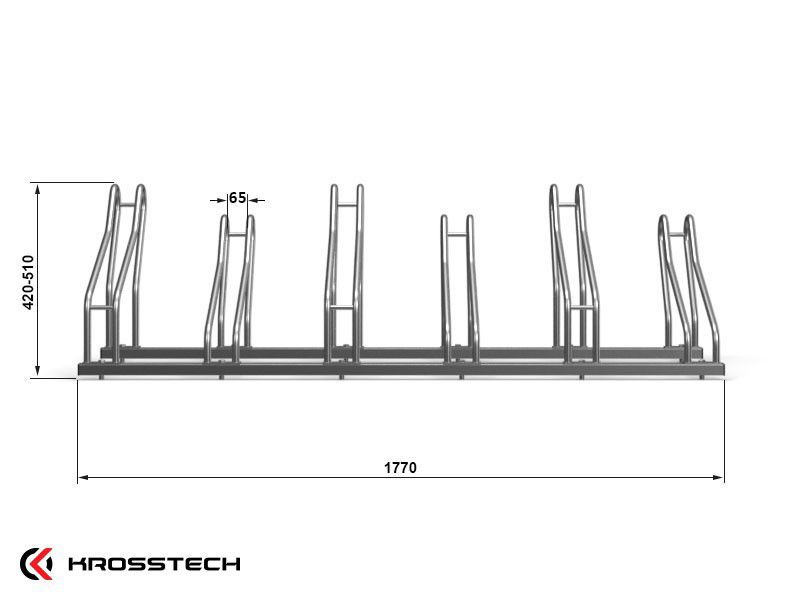 Kasper 6-Space Stainless Steel Bike Rack – photo 8