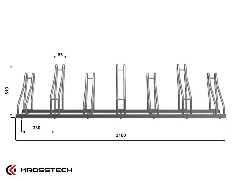 Kasper 7-Space Stainless Steel Bike Rack – photo 10