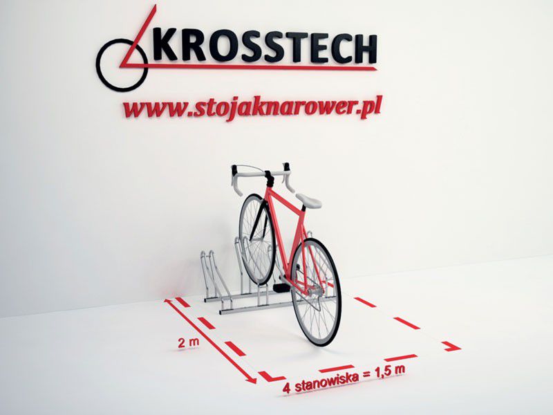 Stojak rowerowy Kasper 4 stanowiska nierdzewny – foto 10
