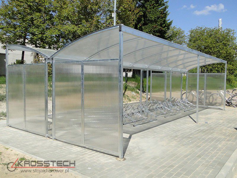 Marcelo 40-Space Double-Sided Bike Shelter with Side Panels – photo 4