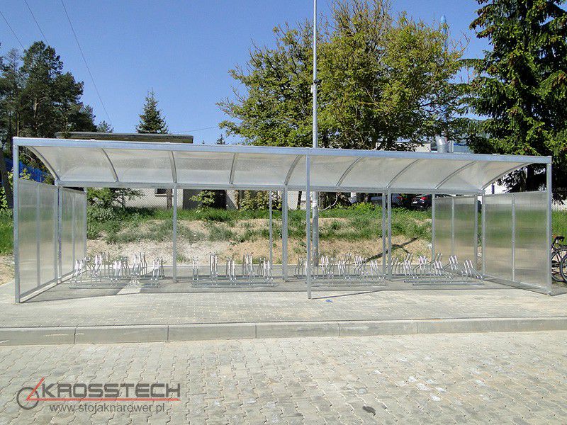 Marcelo 40-Space Double-Sided Bike Shelter with Side Panels – photo 5