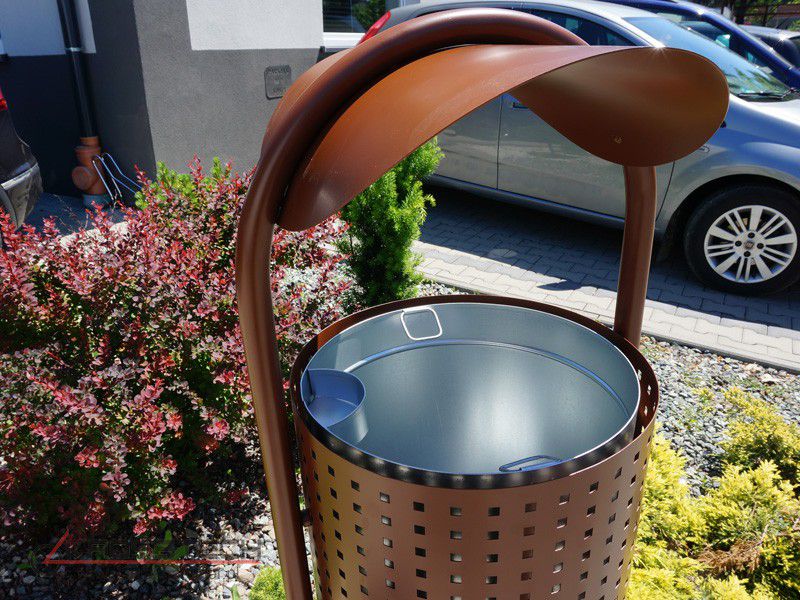 Sofia street litter bin 60 l with roof – photo 5